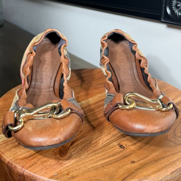 Burberry โHouse Checkโ Ballet Flats โ Size 37 - Picture 2 of 12